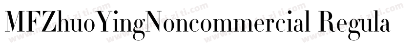 MFZhuoYingNoncommercial Regular字体转换